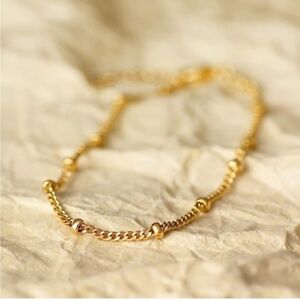 GOLD 18k Gold Plated Beaded Bracelet